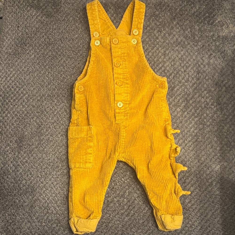 Yellow Corduroy Baby Overalls